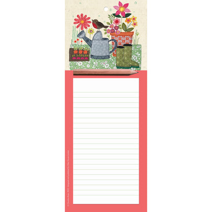 Magnetic Memo Pad - Robin & Watering Can