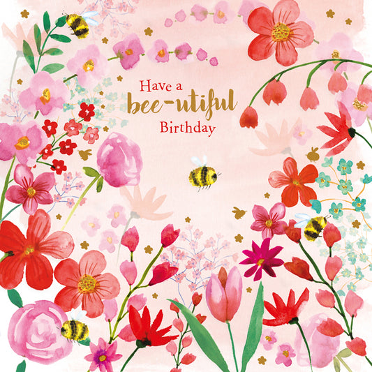Birthday Treats Card Collection - Bee Floral