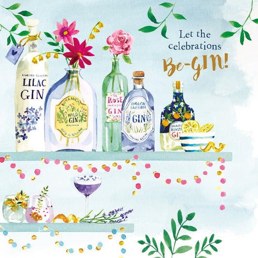 Birthday Treats Card Collection - Pretty Gin & Flowers