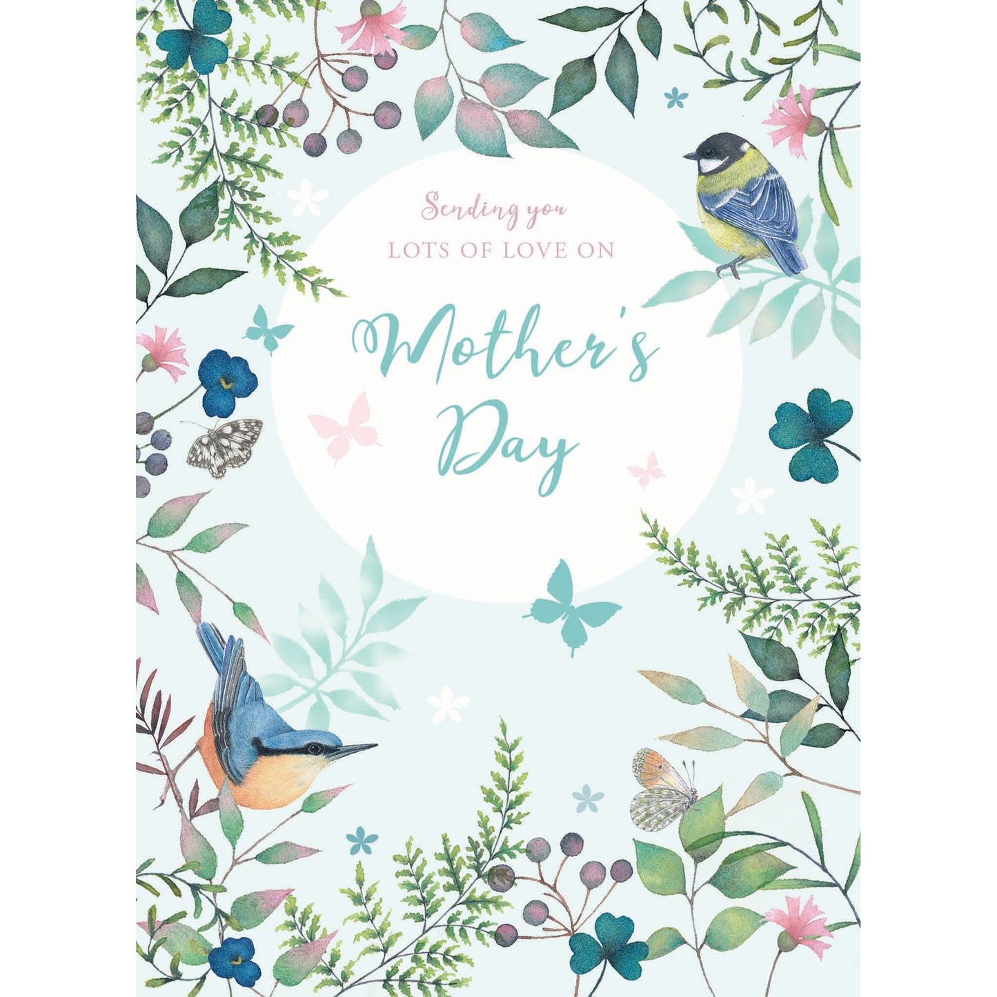 Mother's Day Card - Garden Birds & Floral