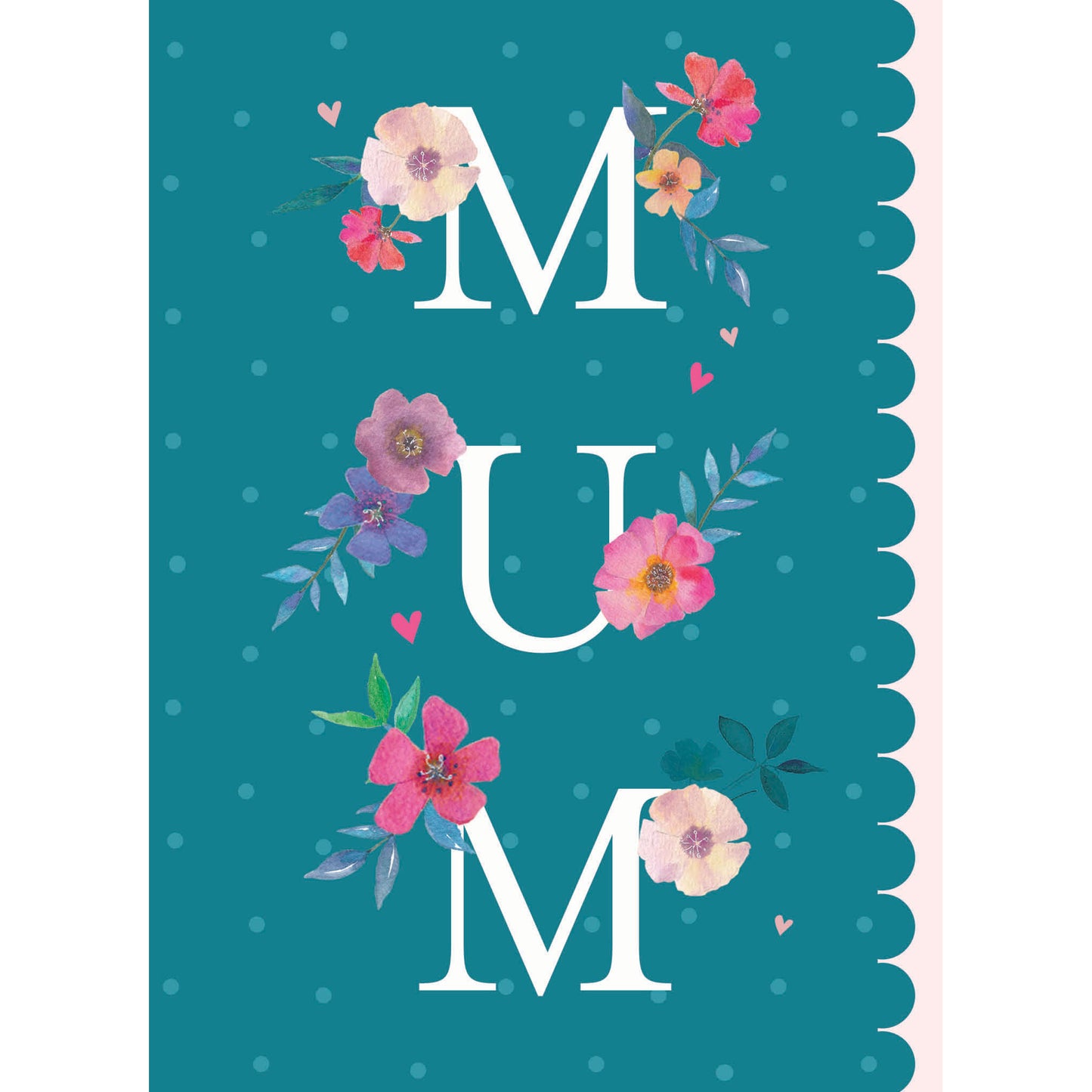 Mother's Day Card - Floral Text