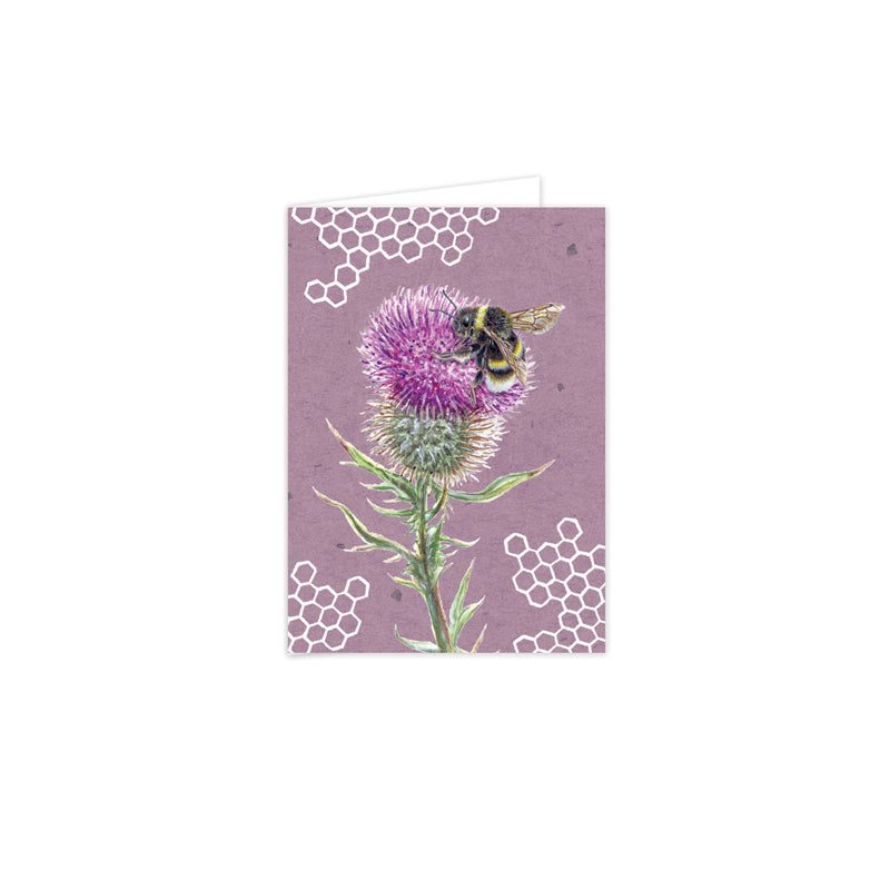 RSPB - In The Wild Stationery - (6 Cards) Small Notecards - Thistle & Bee