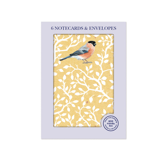 RSPB - In The Wild Stationery - (6 Cards) Small Notecards - Bullfinch