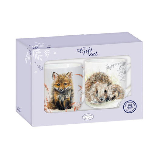Christmas Gift Box - Fox & Hedgehog
