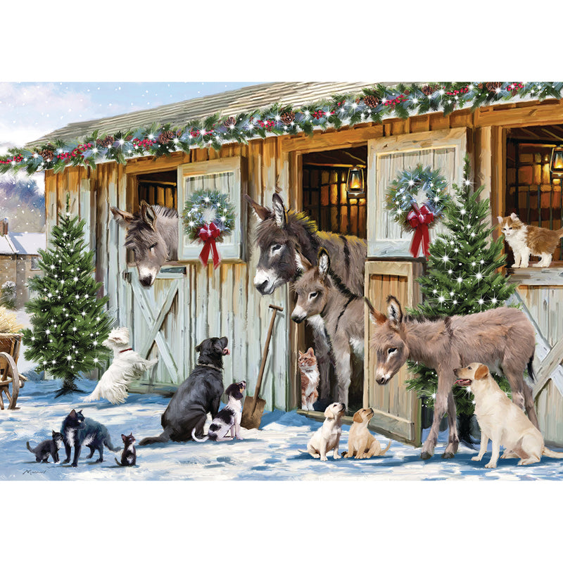 Festive Stable Friends - 500 Piece Jigsaw Puzzle