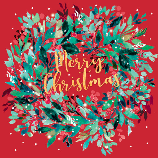 Charity Christmas Card Pack - Festive Wreath