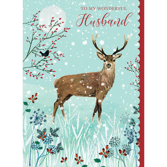 Christmas Card (Single) - Husband - Stag