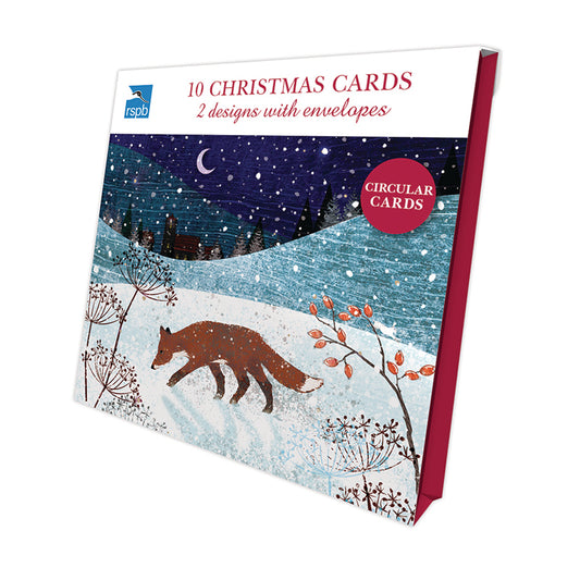 Wintry Night - RSPB Luxury Christmas 10 Card Pack