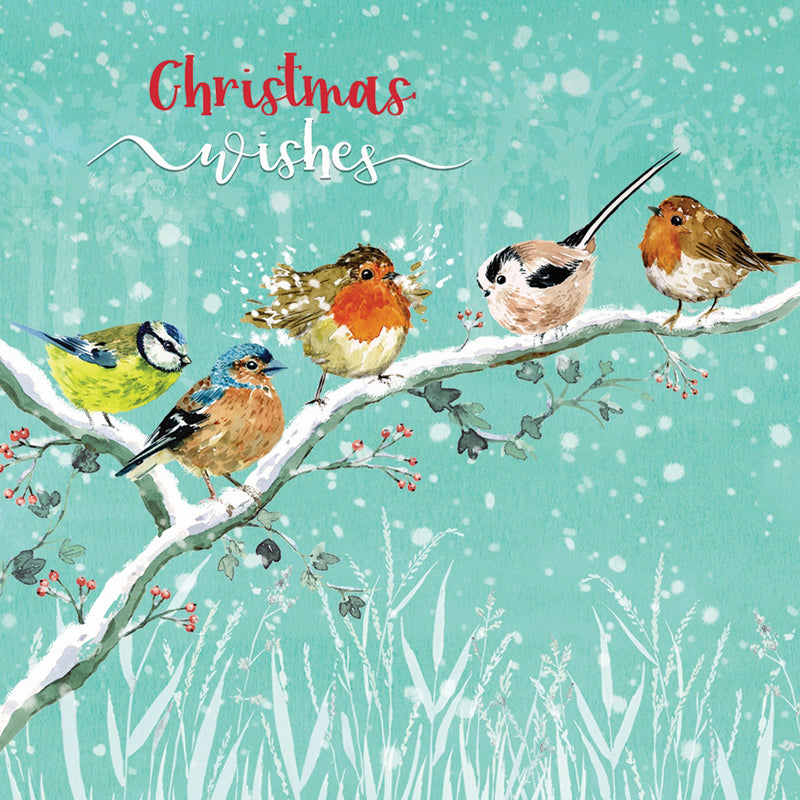 Festive Gathering - RSPB Small Square Christmas 10 Card Pack