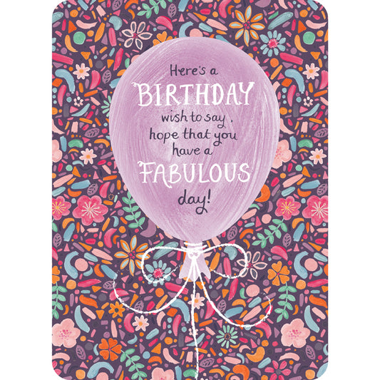 Beautiful Moments Card Collection - Balloon On Pattern