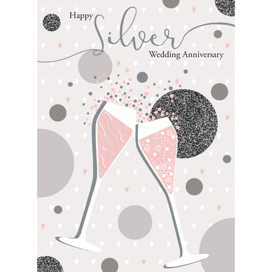 Anniversary Card - Silver Wedding Anniversary