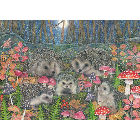 Woodland Hedgehogs - 1000 Piece Jigsaw Puzzle