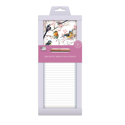 Magnetic Memo Pad - Birds & Berries