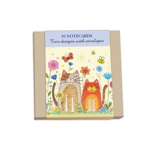 Notecard Pack (10 Cards) - Stitched Cats