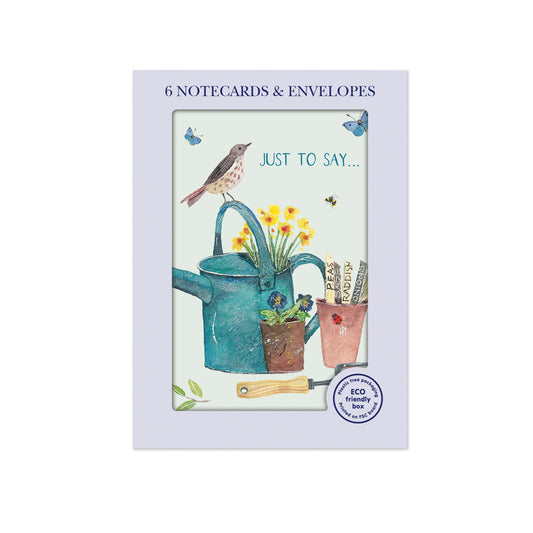 Mini Notecard Pack (6 Cards) - Water Can & Bird