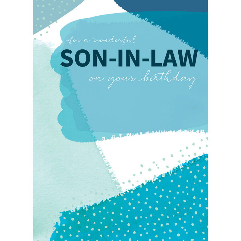 Family Circle Card - Son-In-Law - Colour Wash & Text