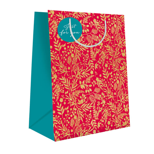 Xmas Gift Bag (Large) - Silhouette Foliage