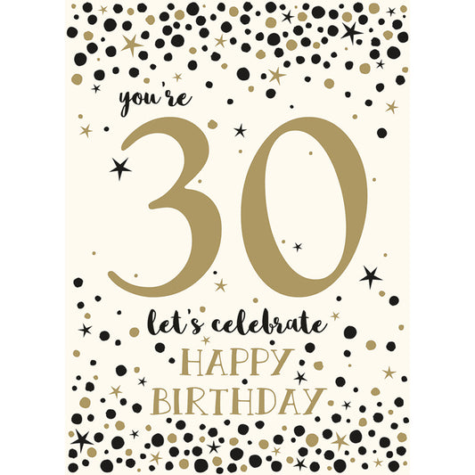 Age to Celebrate - Age 30 Black & Gold