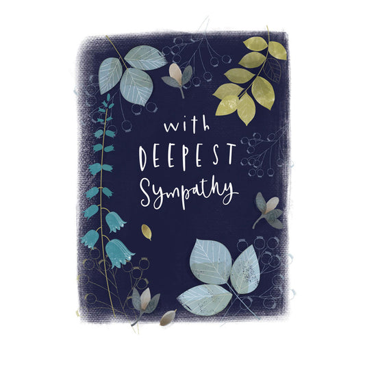 Sympathy Card - Deepest Sympathy Leaves