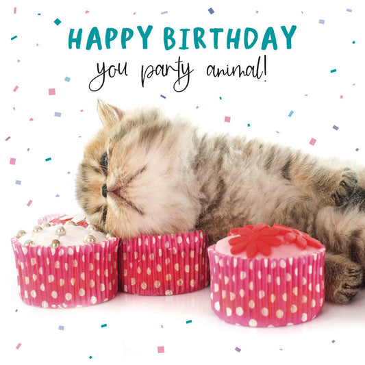 Pet Pawtrait Card - Party Animal - (Birthday Card)