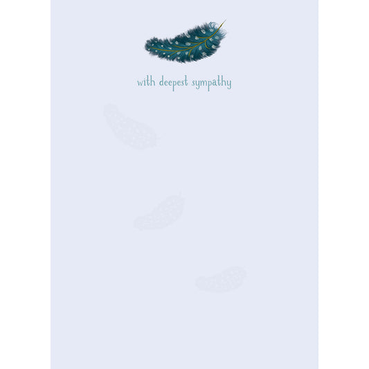 Sympathy Card - Falling Feather