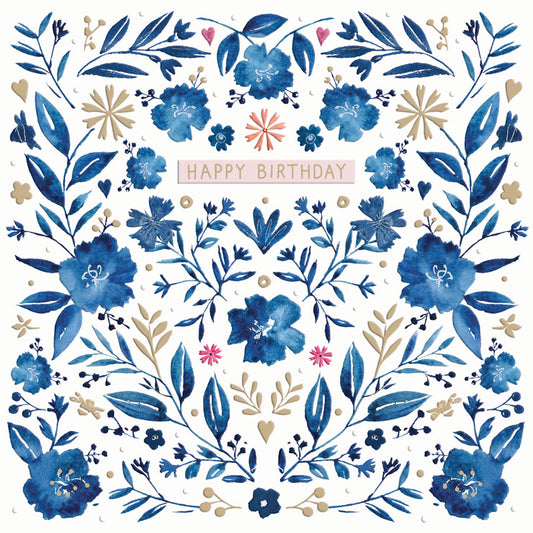 Blue Willow Card Collection - Floral Pattern