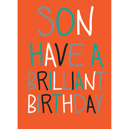 Family Circle Card - Colourful Text (Son)