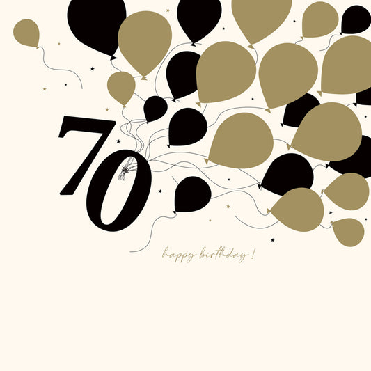 Age to Celebrate - 70 - Gold Balloons