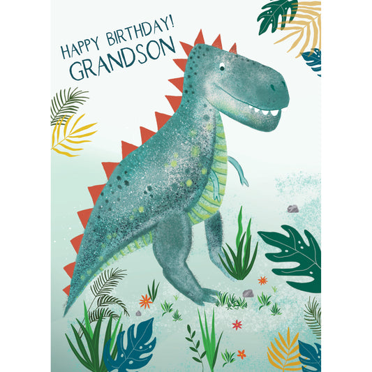 Family Circle Card - Grandson - Dinosaur