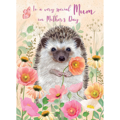 Mother's Day Card - Hedgehog Mum