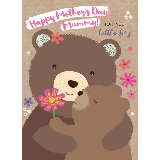 Mother's Day Card - Little Boy Bear