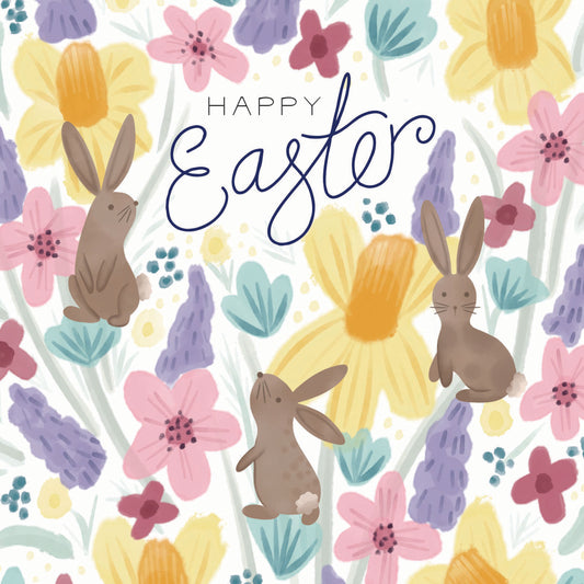 Easter 5 Card Pack - Daffodils & Bunnies