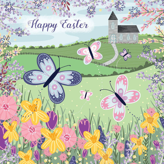 Easter 5 Card Pack - Butterfly Church