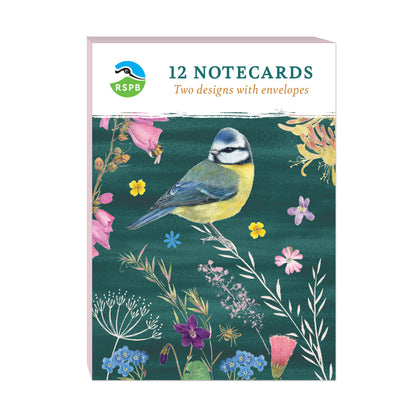 RSPB Beyond The Hedgerow Stationery - (12 Cards) A6 Notecard Pack - Birds in the Garden