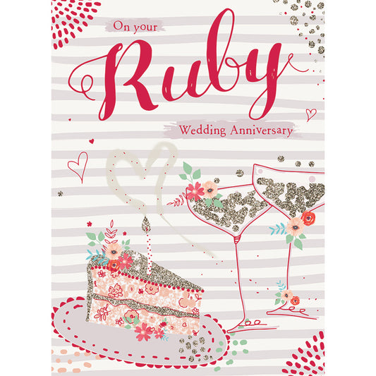 Anniversary Card - Cake & Fizz (Your)
