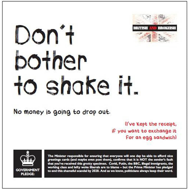 British and Brokeish Card - Don't bother to shake it (Splimple)