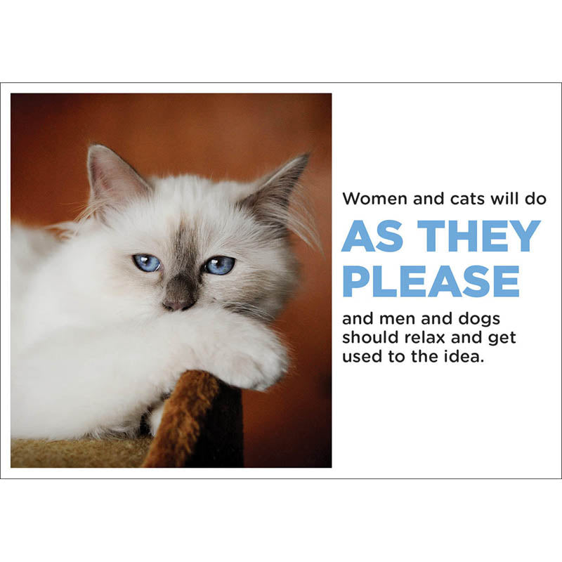 Barking at the Moon Card - Women and cats will do as they please (Splimple)