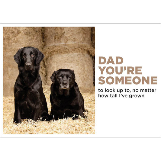 Barking at the Moon Card - Dad you're someone to look up to (Splimple)