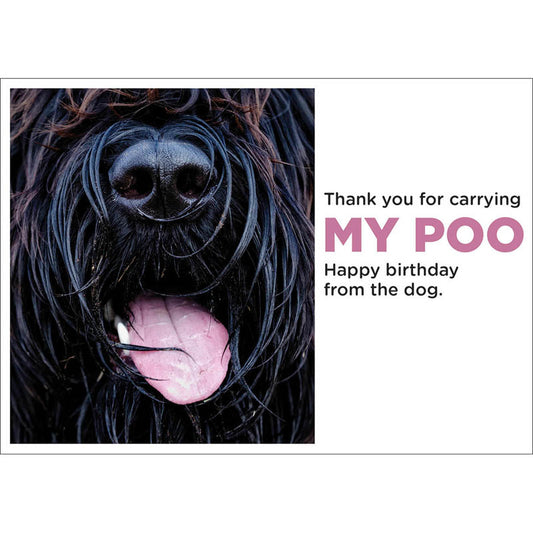 Barking at the Moon Card - Thank you for carrying my poo (Splimple)