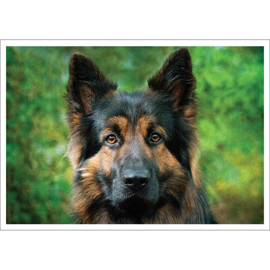 Barking at the Moon Card - German Shepherd (Splimple)