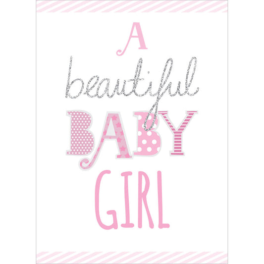 New Baby Card - Beautiful Baby Girl