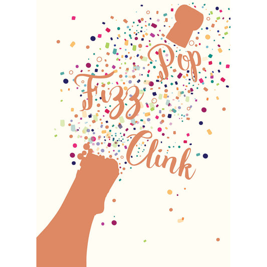 Congratulations Card - Pop Fizz Clink