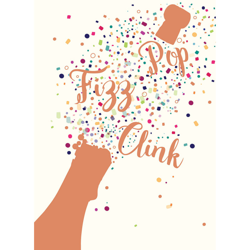 Congratulations Card - Pop Fizz Clink