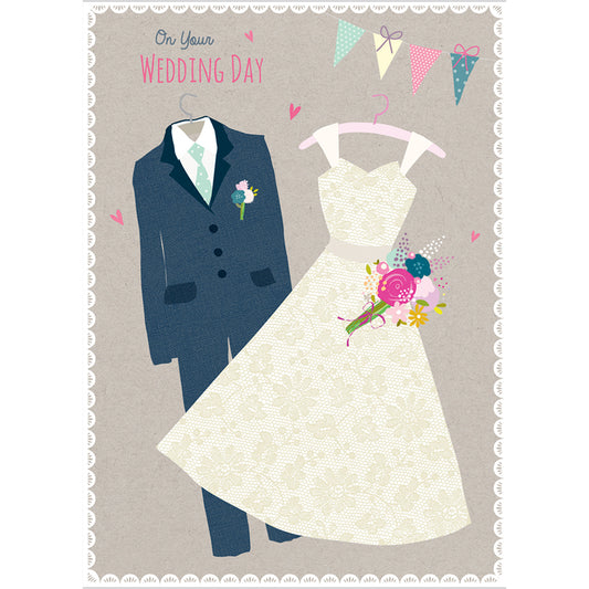 Wedding Card - Dress & Suit