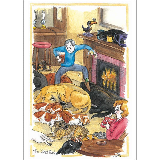 Alison's Animals Card - The Dog Pub