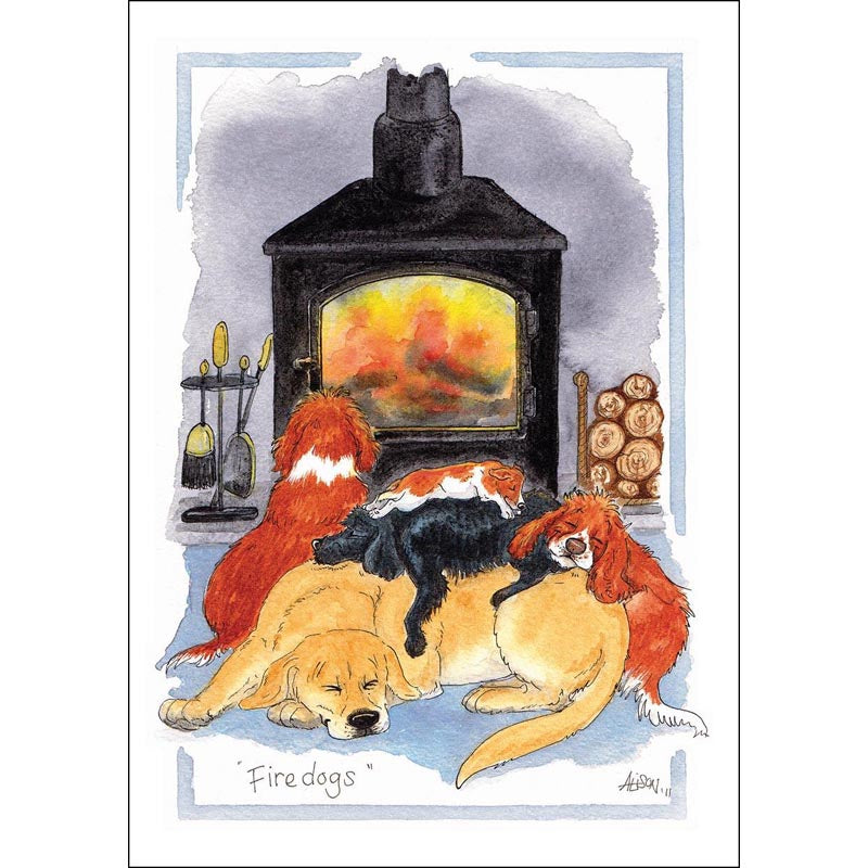 Alison's Animals Card - Firedogs