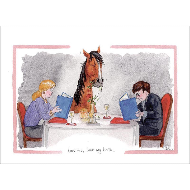 Alison's Animals Card - Love Me, Love My Horse