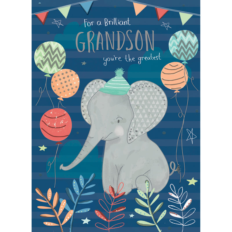 Family Circle Card - Elephant (Grandson)