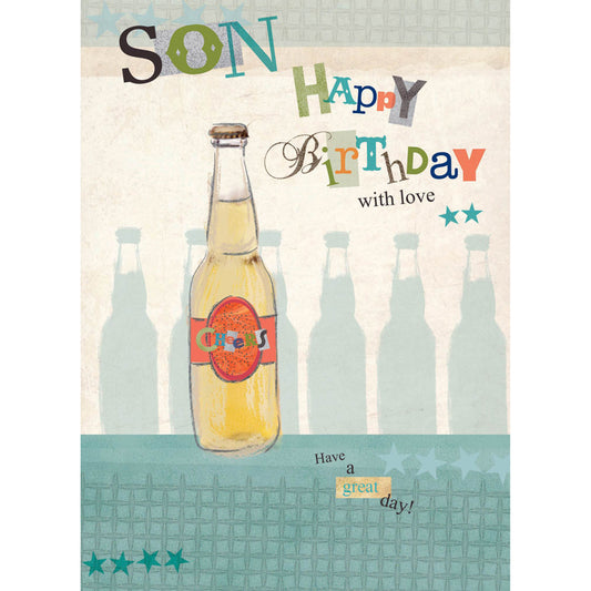 Family Circle Card - Birthday Bottle (Son)