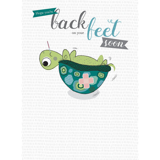 Get Well Soon Card - Back On Your Feet
